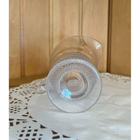 Vintage Duncan Miller Art Deco Clear Teardrop Glass Creamer Solid Ball Handle - Picture 5 of 7